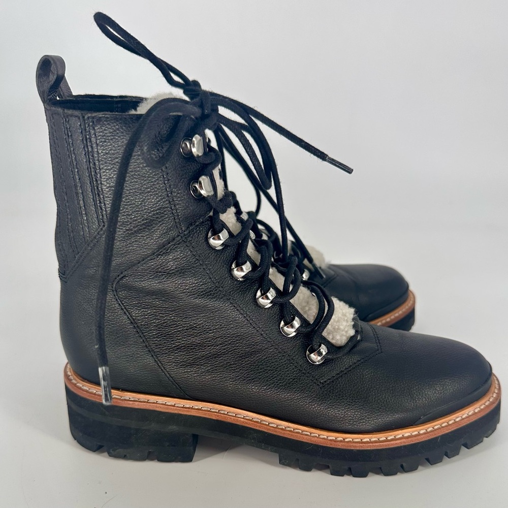 Marc Fisher  LTD Women’s Size 8 Izzie Shearling Leather Lug Sole Winter Boots